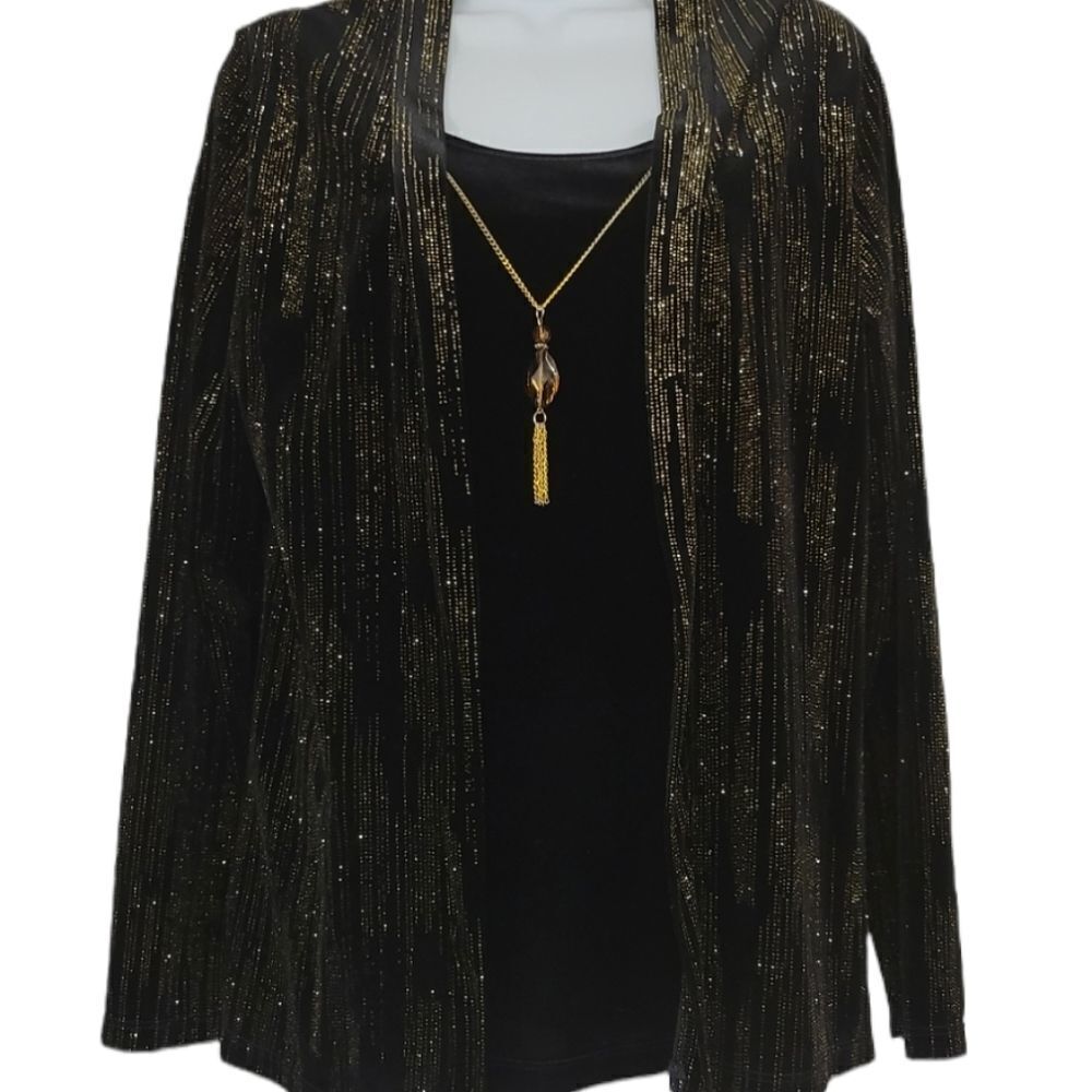 Vintage Golden All-in-one Blazer Tank and Necklace
